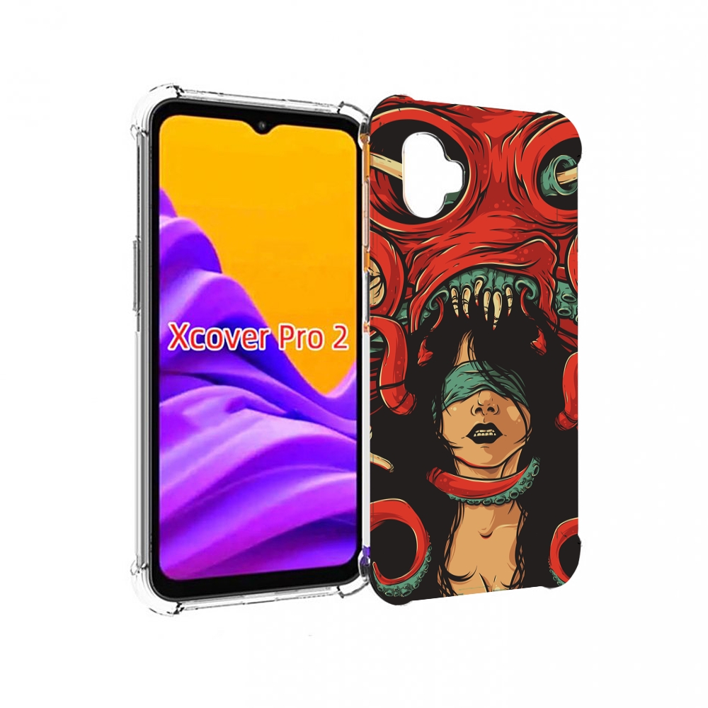 

Чехол MyPads девушку-съедает-осьминог для Samsung Galaxy Xcover Pro 2, Прозрачный, Tocco