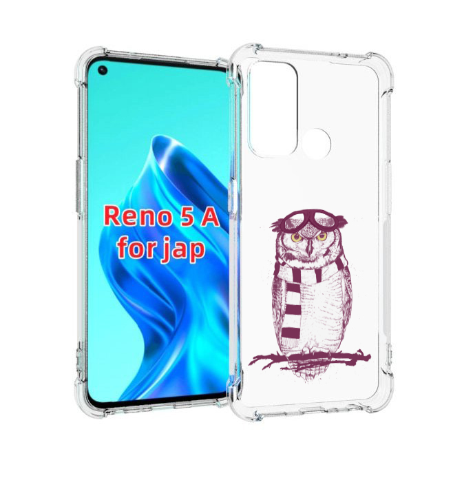 

Чехол MyPads сова-летчик для Oppo Reno 5A, Прозрачный, Tocco