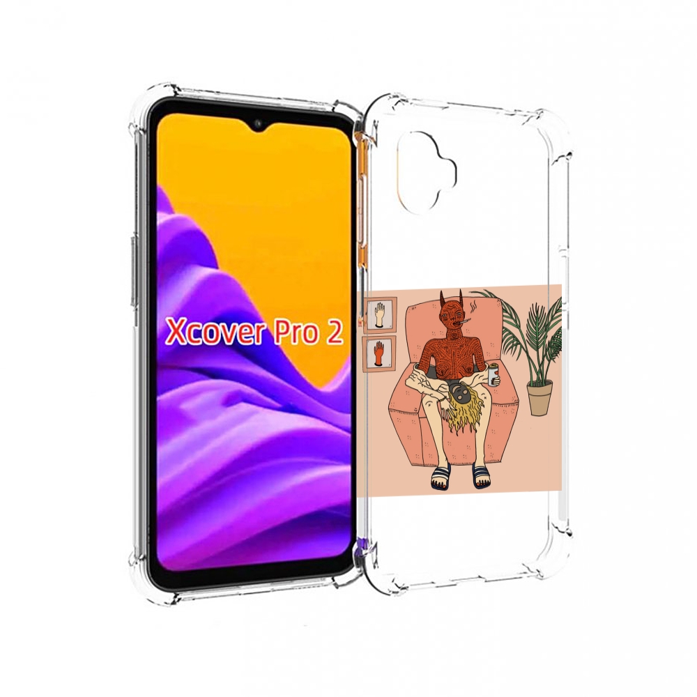 

Чехол MyPads девушка-сняла-кожу для Samsung Galaxy Xcover Pro 2, Прозрачный, Tocco