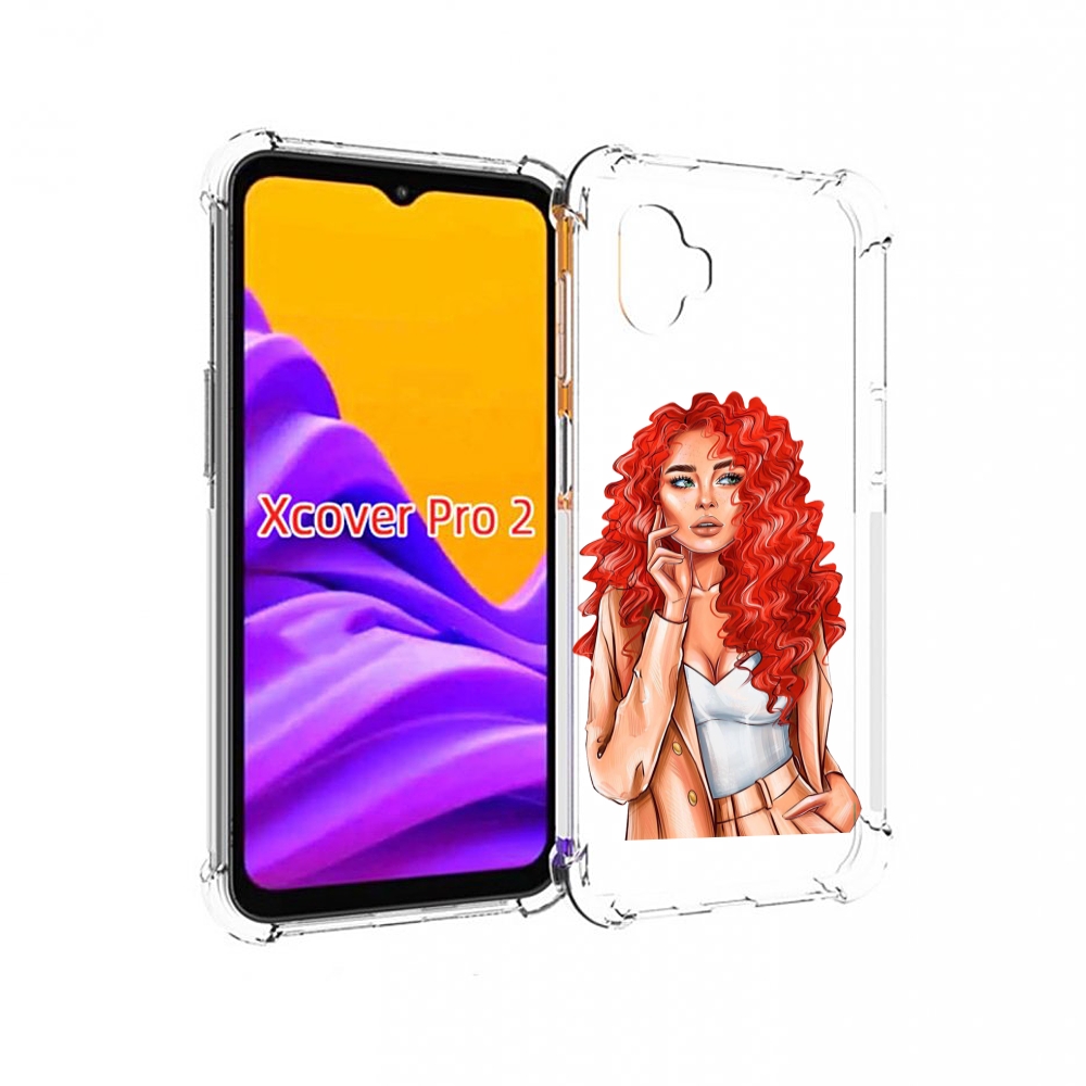 

Чехол MyPads девушка-с-яркими-волосами женский для Samsung Galaxy Xcover Pro 2, Прозрачный, Tocco
