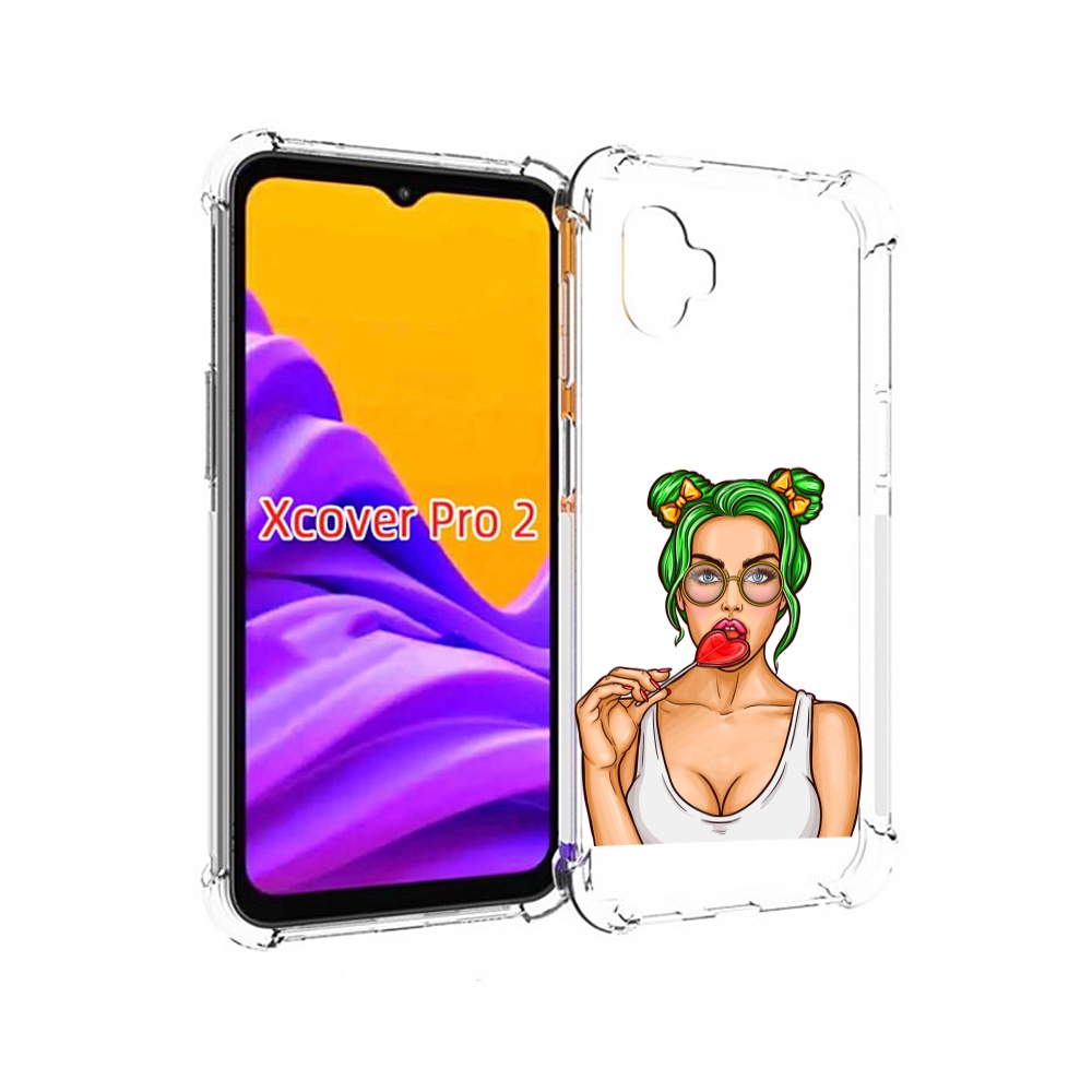 

Чехол MyPads девушка-с-чупачупсом-в-виде-сердца женский для Samsung Galaxy Xcover Pro 2, Прозрачный, Tocco