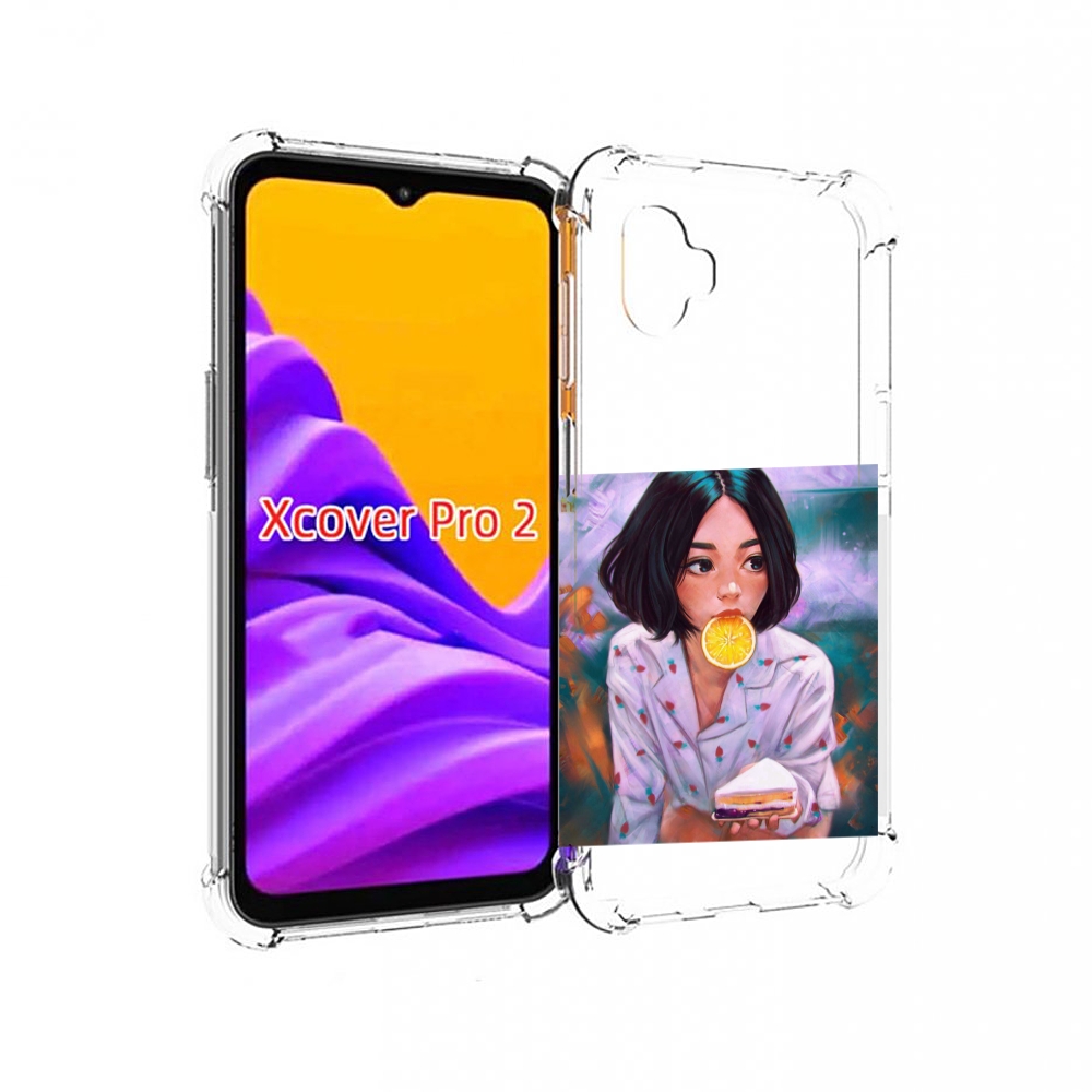 

Чехол MyPads девушка-с-чизкейком женский для Samsung Galaxy Xcover Pro 2, Прозрачный, Tocco
