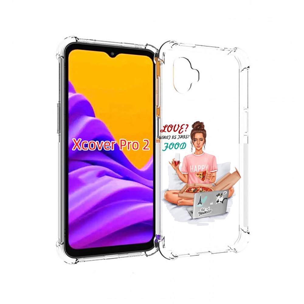 

Чехол MyPads девушка-с-ноутбуком женский для Samsung Galaxy Xcover Pro 2, Прозрачный, Tocco