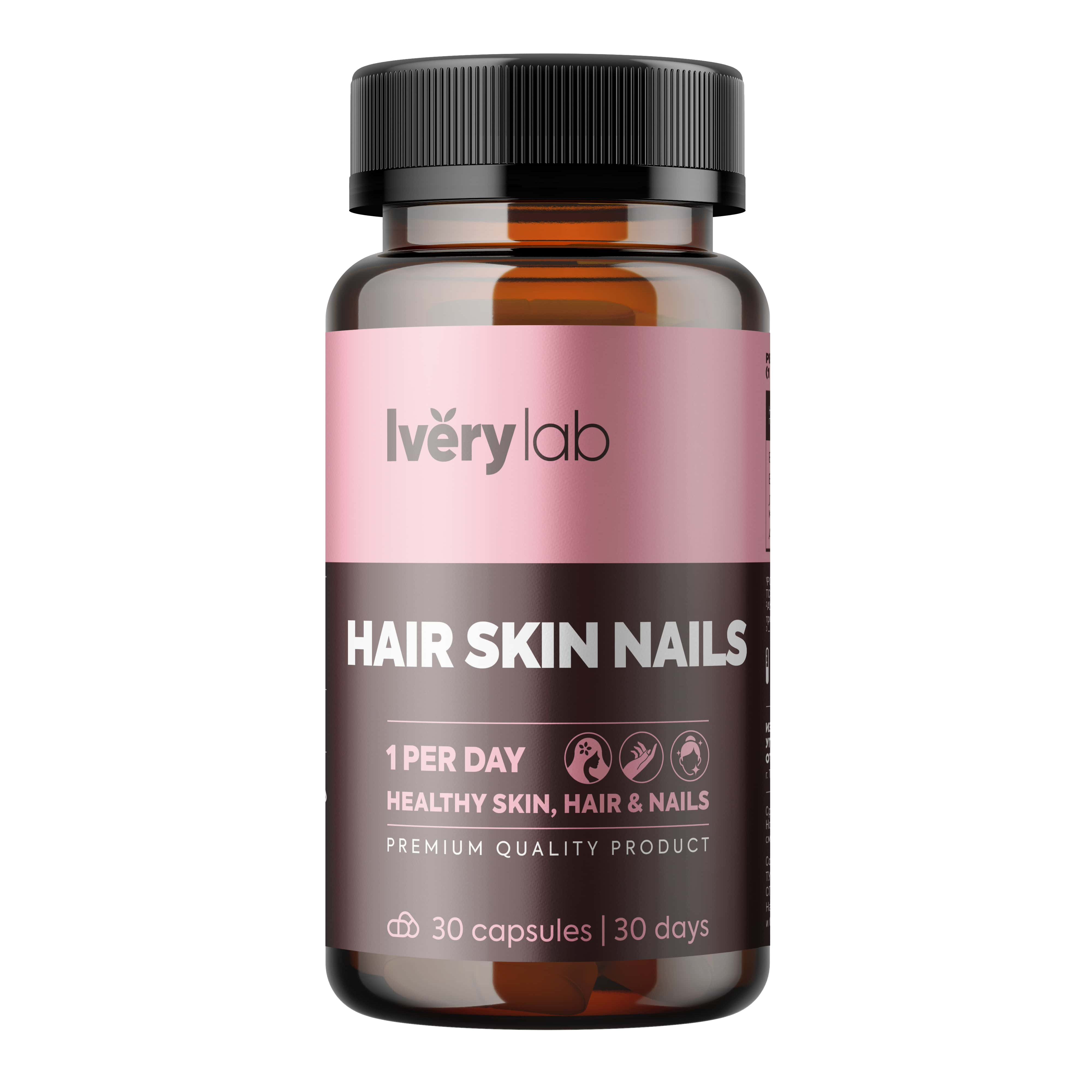 Купить Мультивитаминный комплекс Iverylab Hair Skin Nails капсулы 30 шт