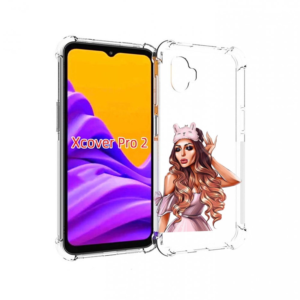 

Чехол MyPads девушка-с-маской-для-сна женский для Samsung Galaxy Xcover Pro 2, Прозрачный, Tocco