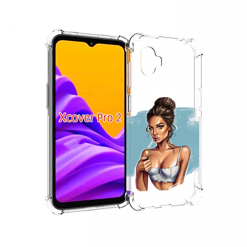 

Чехол MyPads девушка-с-зажигалкой для Samsung Galaxy Xcover Pro 2, Прозрачный, Tocco