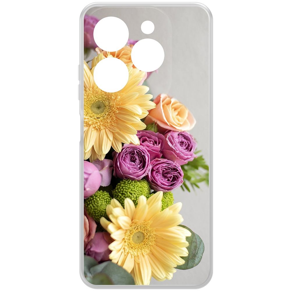 

Чехол-накладка Krutoff Clear Case Букет для INFINIX Hot 40i, Прозрачный