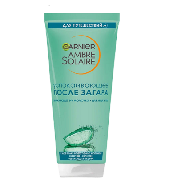 Молочко для тела Garnier Ambre Solaire после загара, успокаивающее, с алоэ вера, 100 мл