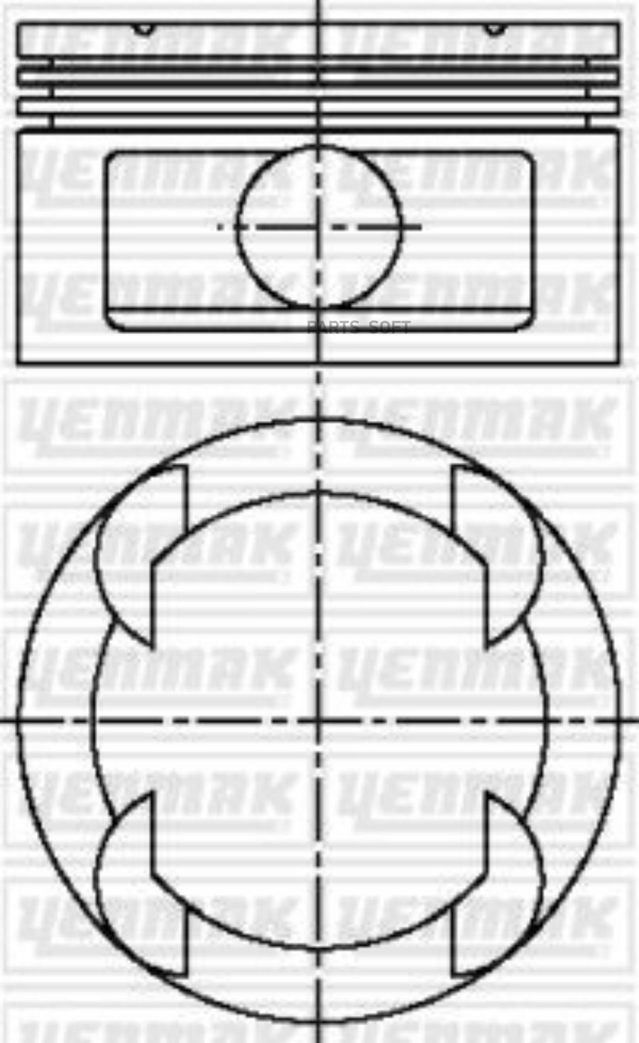

Поршень ДВС с кольцами YENMAK Opel Omega 3.0i 24V X3.0XE; 1.5x1.5x3 std 94-