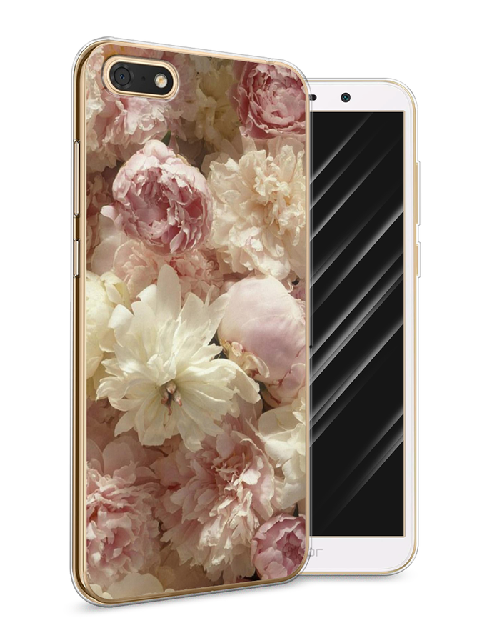 

Чехол Awog на Honor 7A "Пионы светлые", Бежевый;коричневый, 65250-8
