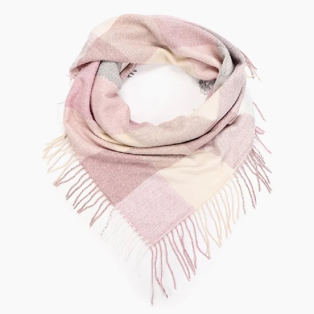

Шарф женский Rosedena shawlcyB495 розово-бежевый, 100х100 см, shawlcyB495