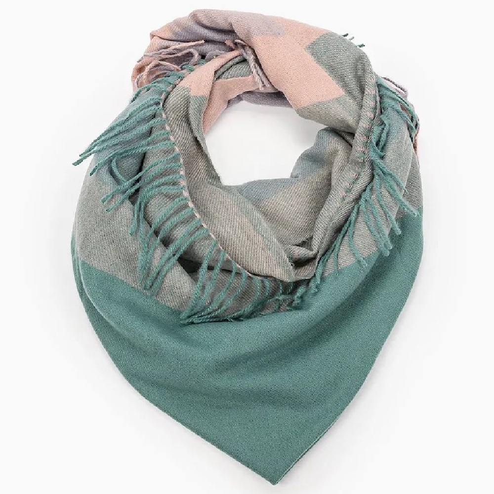 Шарф женский Rosedena shawlcy9004 изумрудный, 70х190 см