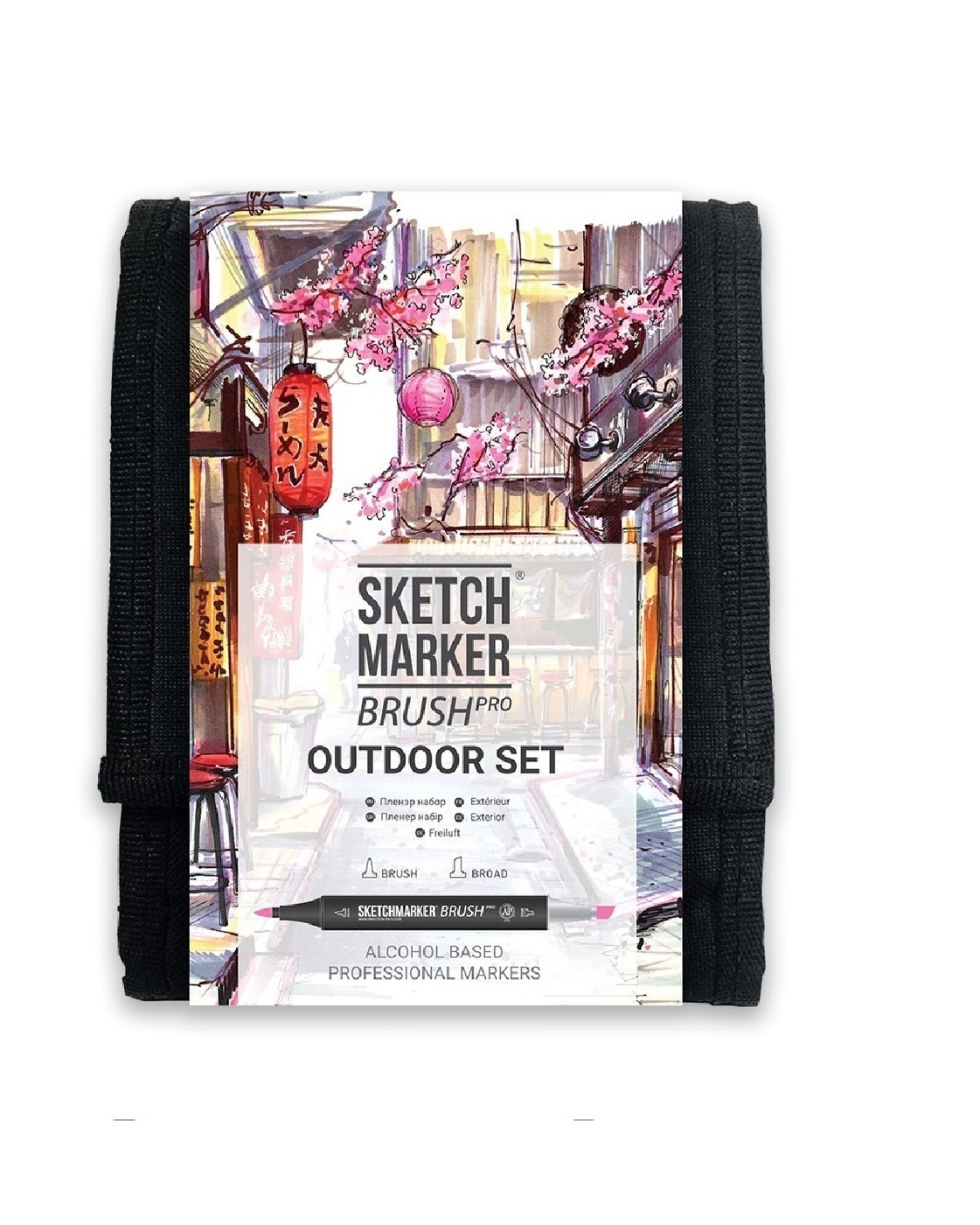 фото Набор маркеров sketchmarker brush 'outdoor set' 12 штук в сумке-органайзере