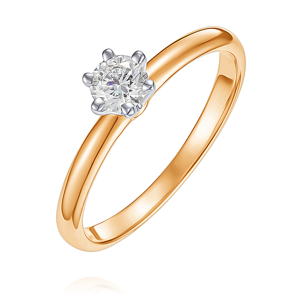 

Кольцо из красного золота с бриллиантом р.  ADAMAS 15038563/01-А50Д-41, 15038563/01-А50Д-41