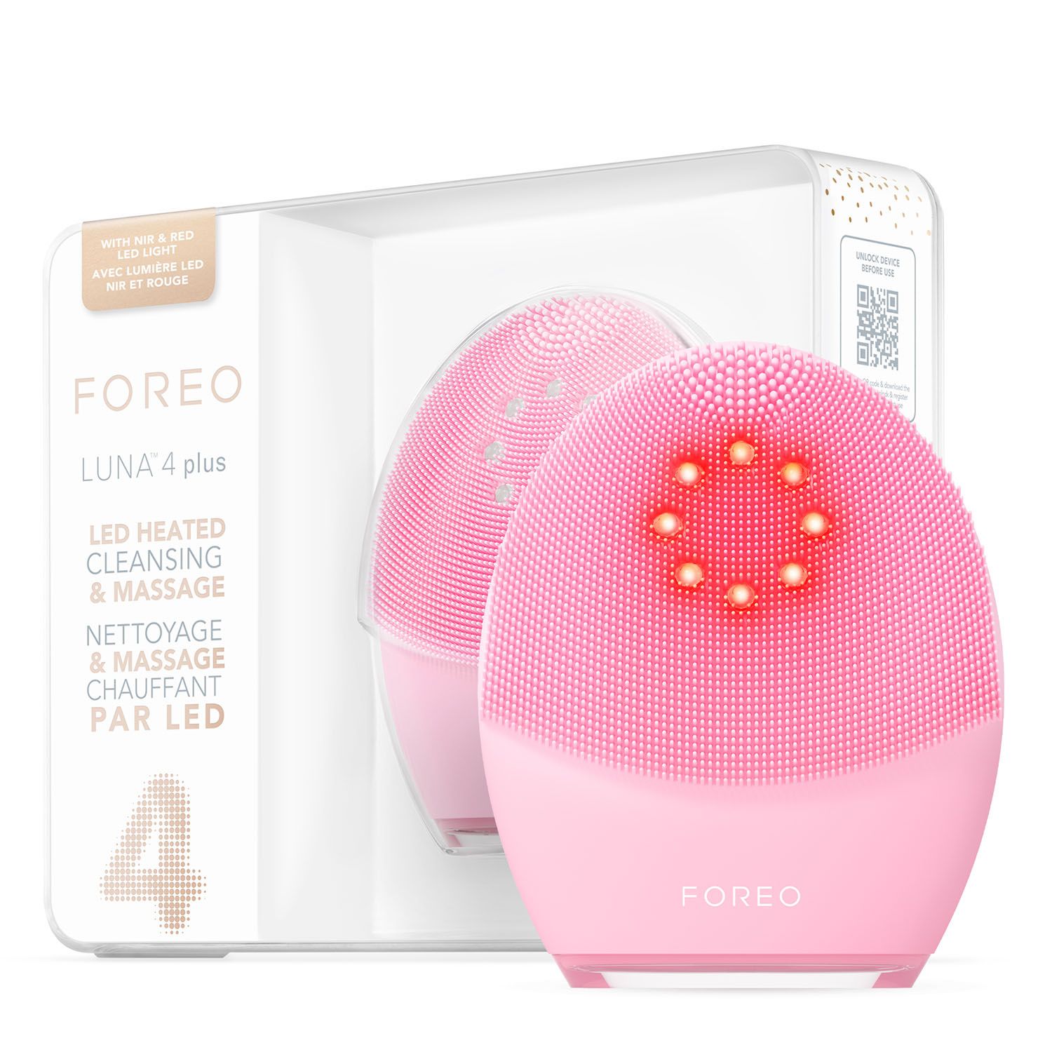 Щетка для лица Foreo Luna 4 plus с микротоками и красным LED-светом для нормальной кожи