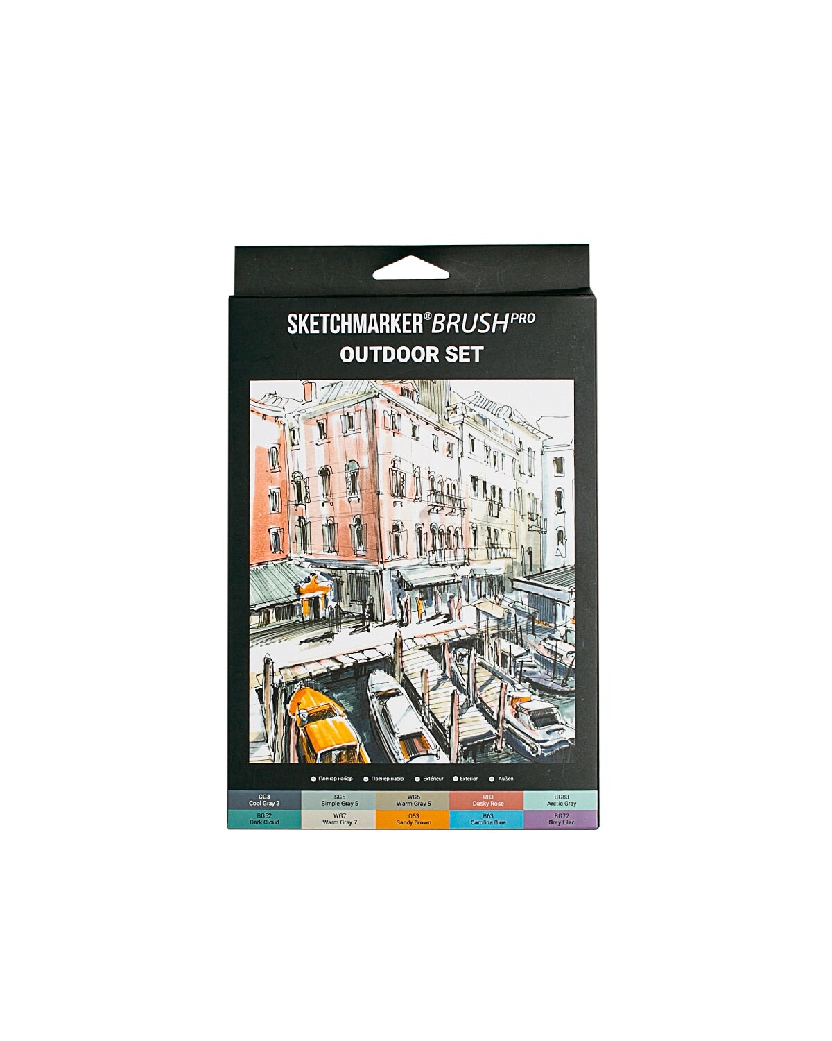 

Набор маркеров Sketchmarker Brush 'Outdoor Set' 10 штук + LINER 0,05 + Скетчбук, Brush