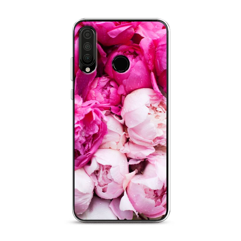

Чехол Awog на Huawei P30 Lite "Пионы розово-белые", Белый;розовый, 67950-8