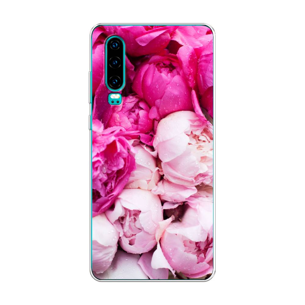 фото Чехол awog "пионы розово-белые" для huawei p30