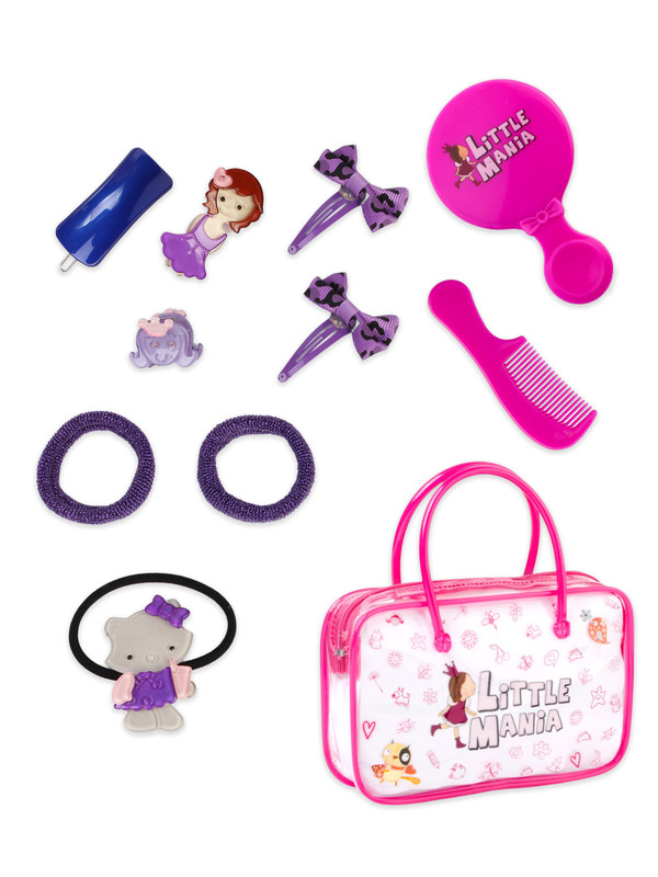 Набор аксессуаров для волос Little Mania фиолетовый, SETLM006 пилинг эпилятор ластик для удаления волос фиолетовый