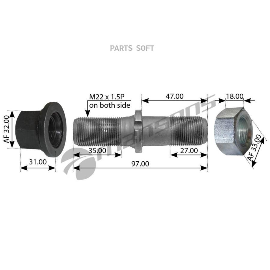 

Шпилька Колеса Mansons арт. 600.175