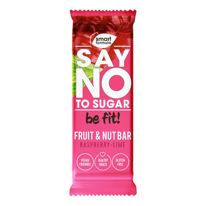 фото Батончик smart formula say no to sugar be fit! фруктовый малина-лайм 40 г