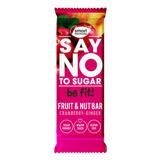 Батончик Smart Formula Say No to Sugar be Fit! фруктовый клюква-имбирь 40 г