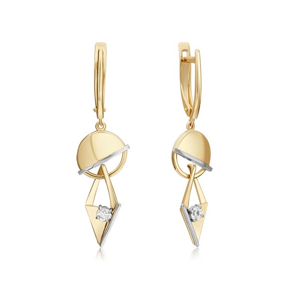 

Серьги из комбинированного золота с топазом PLATINA jewelry 02-4846-00-201-1121, 02-4846-00-201-1121