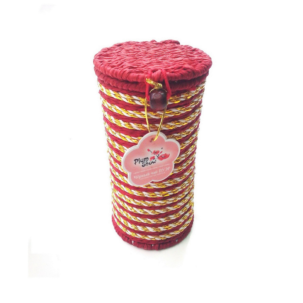 

Чай Plum Snow Чёрный чай Пуэр, чёрный листовой в плетёной упаковке, 100 гр