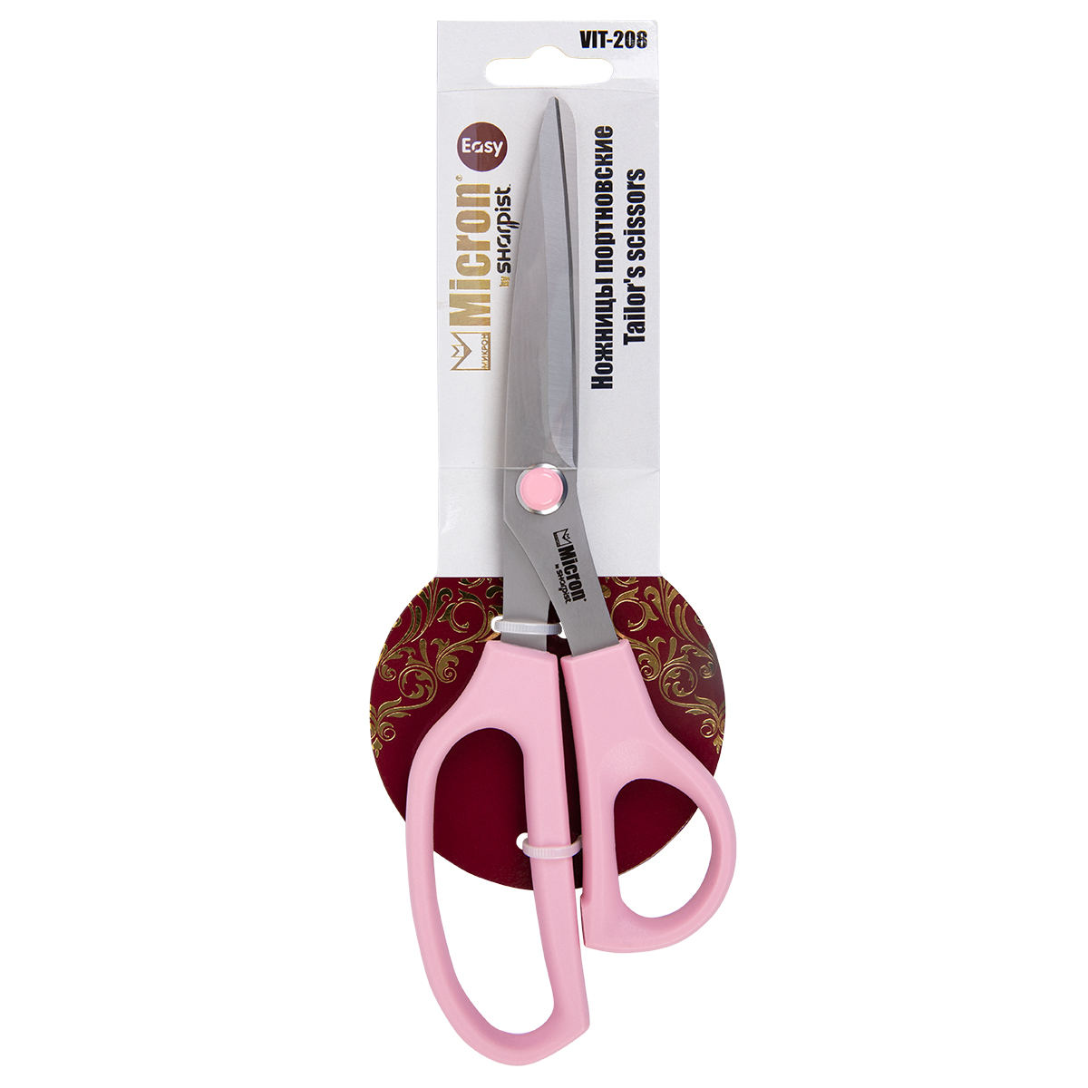 

Ножницы портновские Micron by Sharpist Easy VIT-208 229 мм сатинированные, Розовый, VIT-208