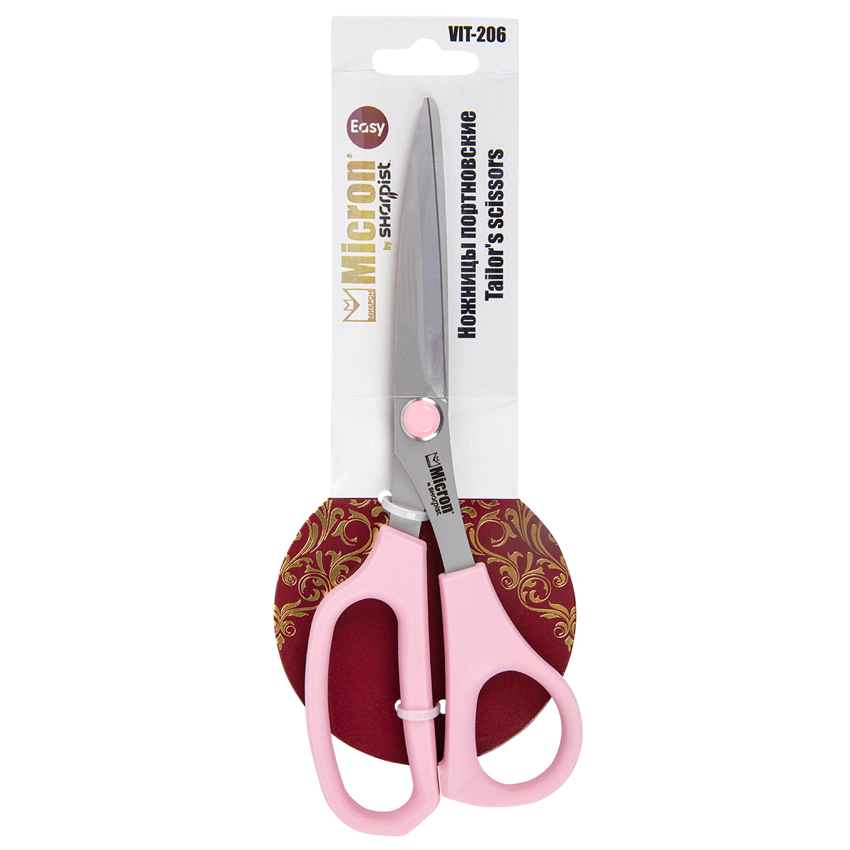 

Ножницы портновские Micron by Sharpist Easy VIT-206 205 мм сатинированные, Розовый, VIT-206