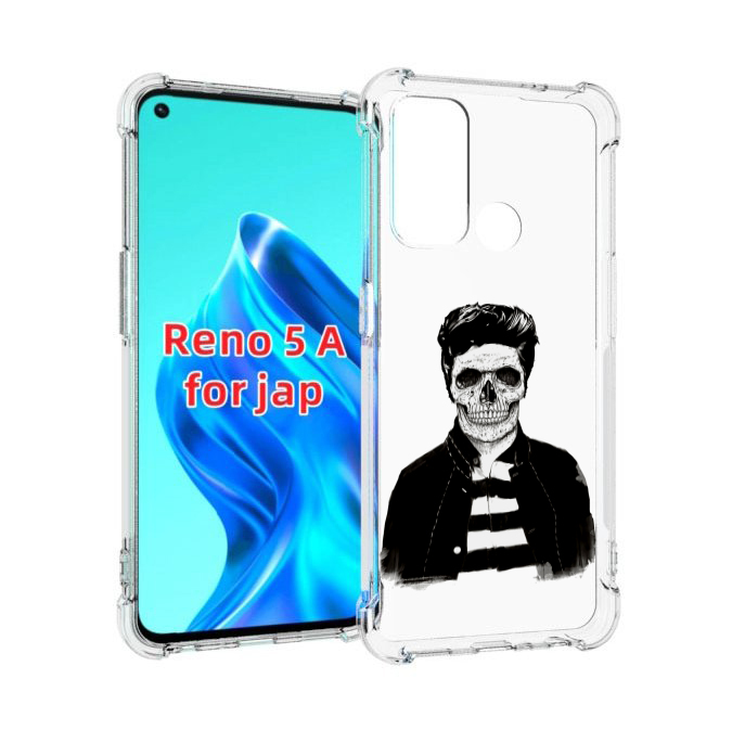

Чехол MyPads скелет для Oppo Reno 5A, Прозрачный, Tocco