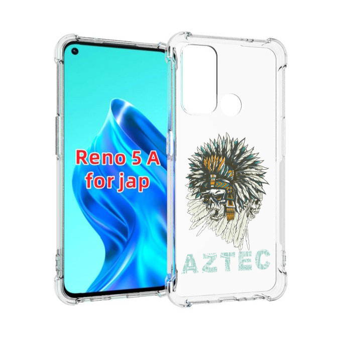 

Чехол MyPads скелет индеец для Oppo Reno 5A, Прозрачный, Tocco