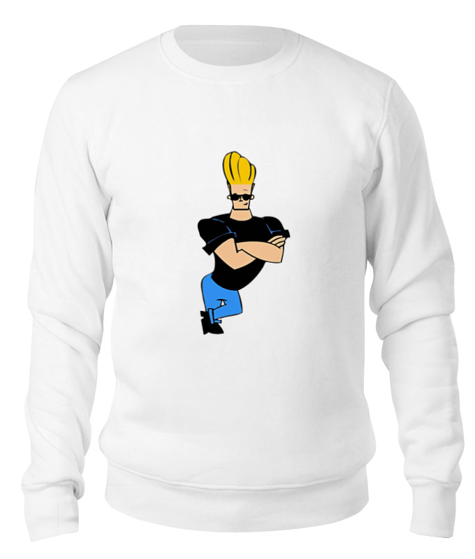 

Свитшот унисекс Printio Johnny bravo белый XL, Johnny bravo