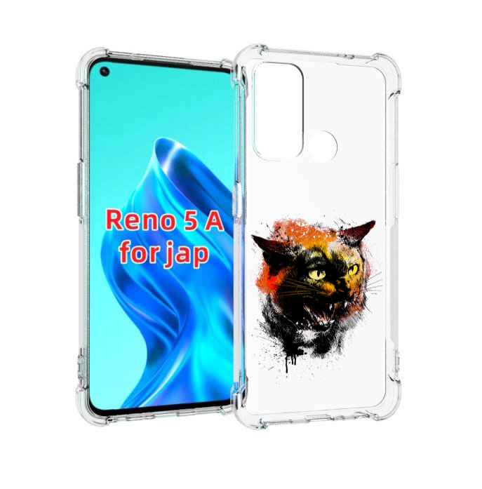 

Чехол MyPads сиамский кот для Oppo Reno 5A, Прозрачный, Tocco