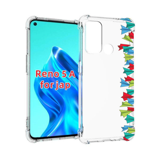 

Чехол MyPads самолетики из листочков для Oppo Reno 5A, Прозрачный, Tocco
