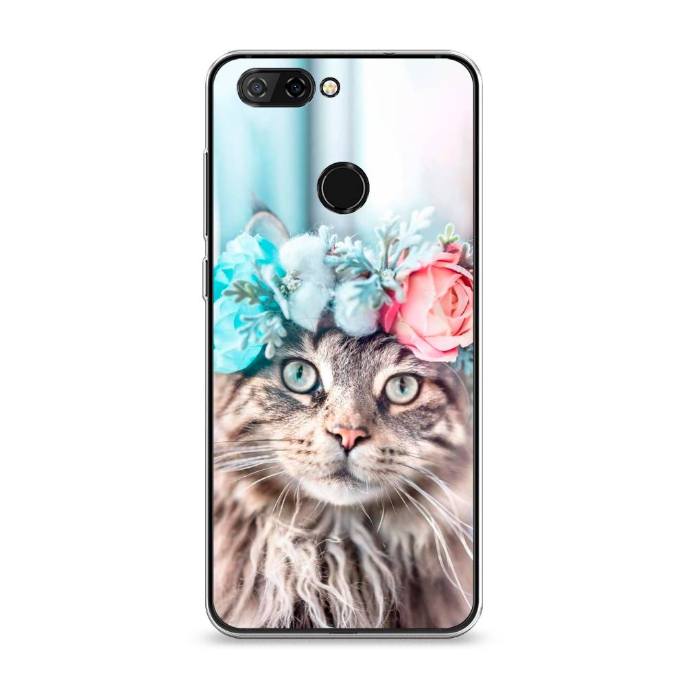

Чехол Awog на ZTE Blade V9 / ЗТЕ Блэйд V9 "Кот в венке", Разноцветный, 132450-2