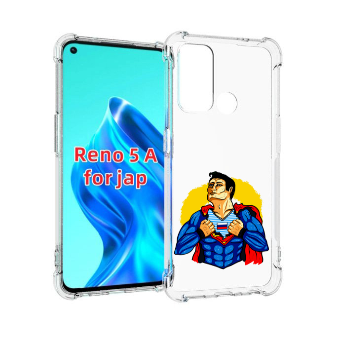

Чехол MyPads русский супермен для Oppo Reno 5A, Прозрачный, Tocco