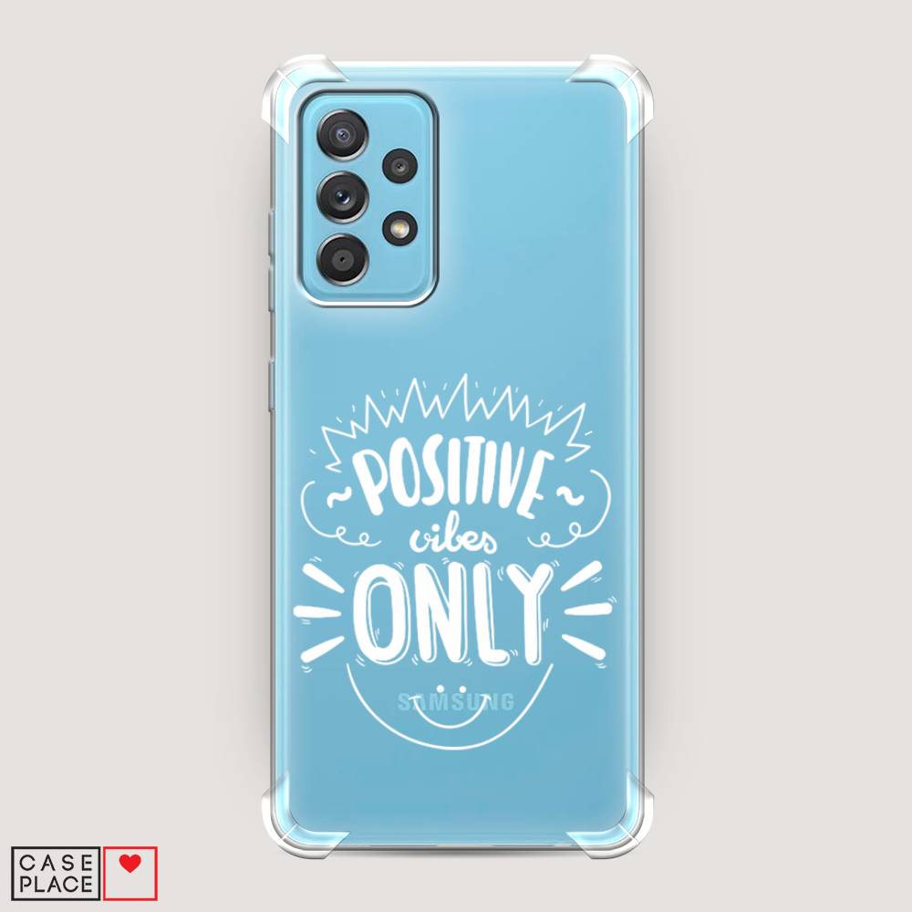 фото Противоударный силиконовый чехол "positive vibes only графика" на samsung galaxy a52s awog