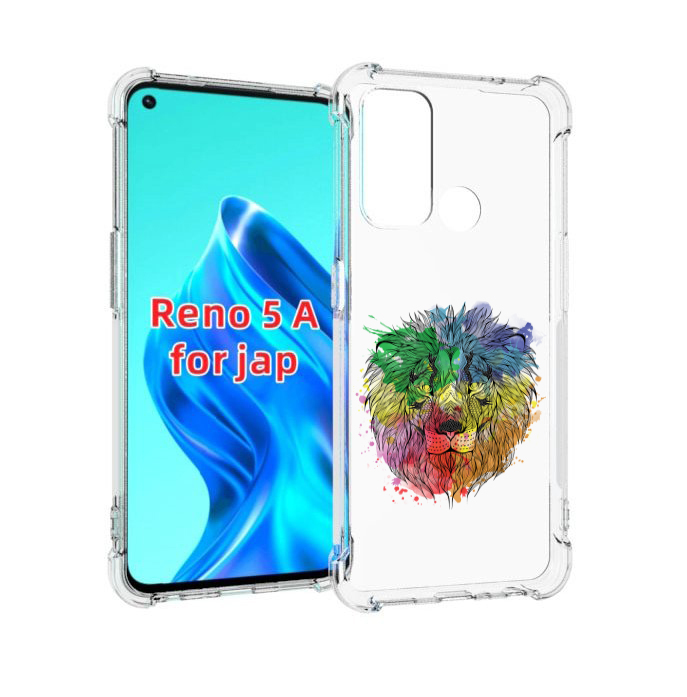 

Чехол MyPads разноцветный гордый лев для Oppo Reno 5A, Прозрачный, Tocco