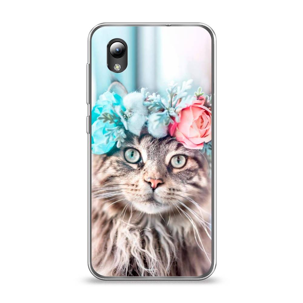 

Чехол Awog на ZTE Blade L8 / ЗТЕ Блэйд L8 "Кот в венке", Разноцветный, 132850-2