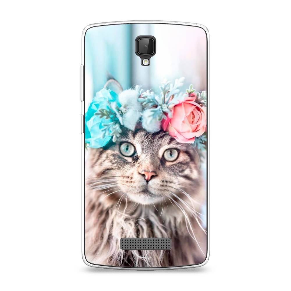 

Чехол Awog на ZTE Blade L5 (L5 Plus) / ЗТЕ Блэйд L5 (L5 Plus) "Кот в венке", 130350-2