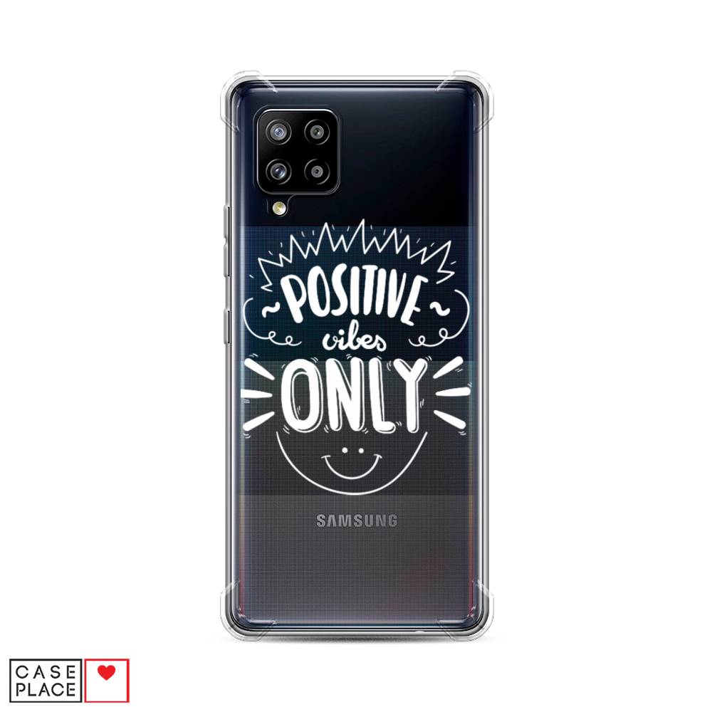 фото Противоударный силиконовый чехол "positive vibes only графика" на samsung galaxy a42 awog