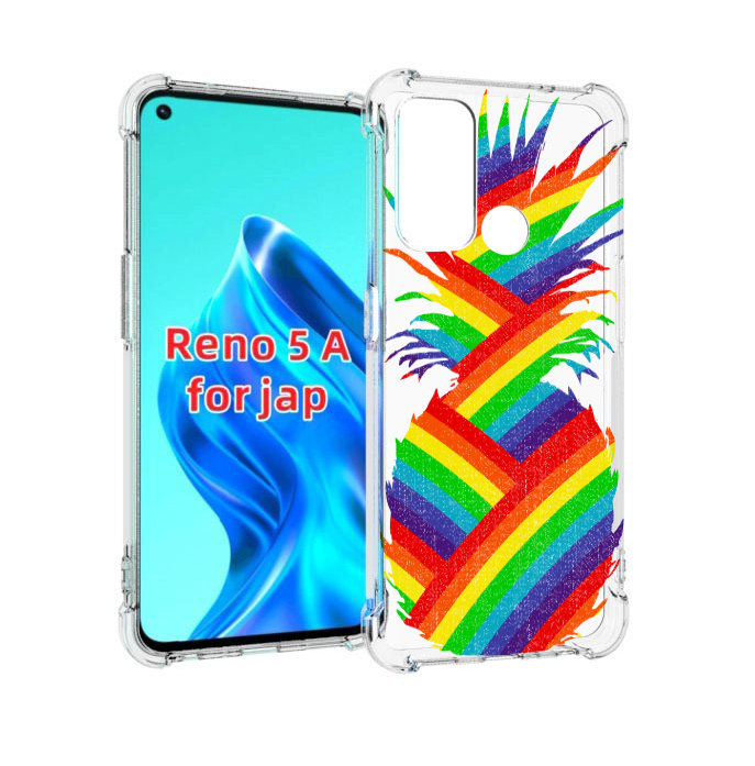 

Чехол MyPads радужный ананас для Oppo Reno 5A, Прозрачный, Tocco