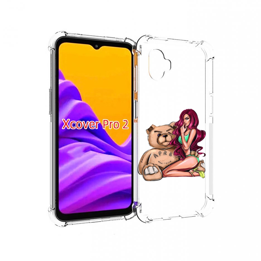 

Чехол MyPads девушка-с-большим-плюшевым-мишкой для Samsung Galaxy Xcover Pro 2, Прозрачный, Tocco