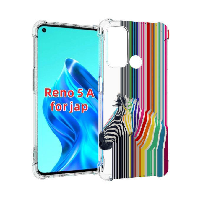 

Чехол MyPads радужная зебра для Oppo Reno 5A, Прозрачный, Tocco