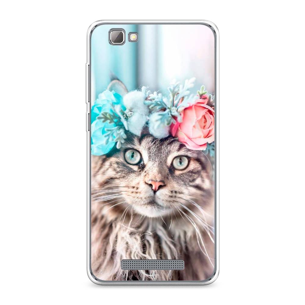 

Чехол Awog на ZTE Blade A610 / ЗТЕ Блэйд A610 "Кот в венке", Разноцветный, 130950-2