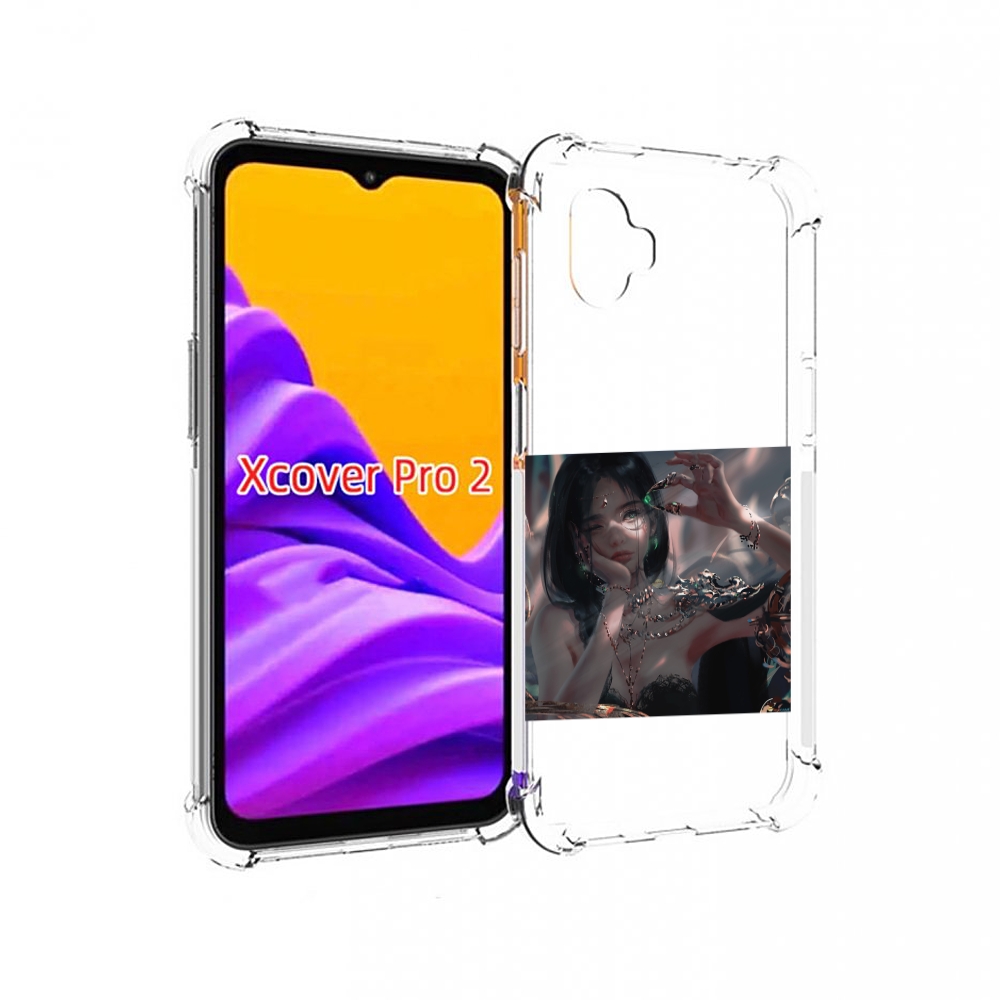 Чехол MyPads девушка-с-алмазом для Samsung Galaxy Xcover Pro 2