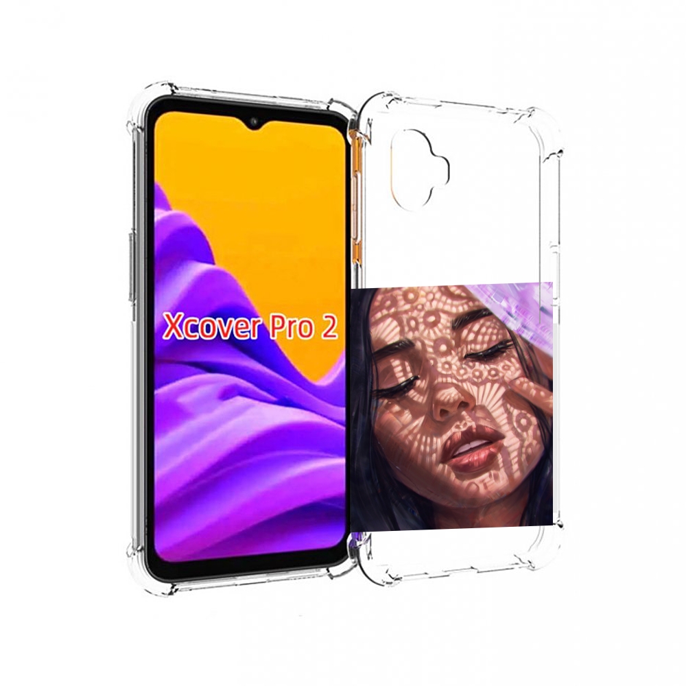 

Чехол MyPads девушка-под-кружевами женский для Samsung Galaxy Xcover Pro 2, Прозрачный, Tocco