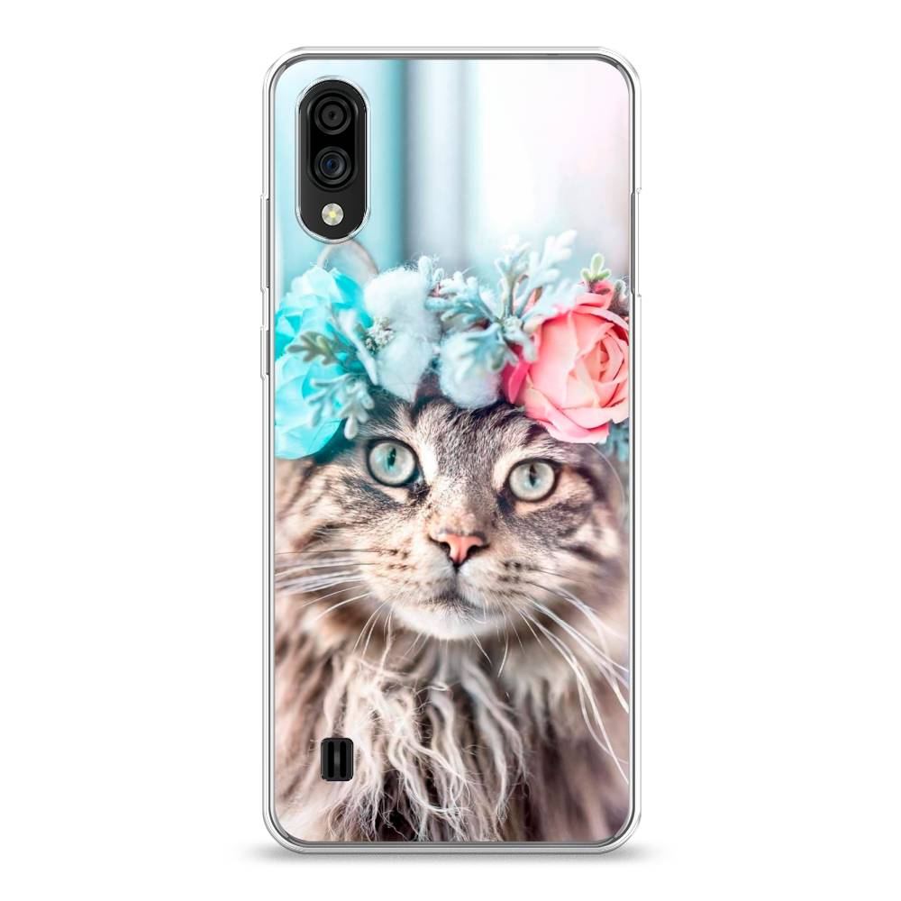 

Чехол Awog на ZTE Blade A51 lite / ЗТЕ Блэйд A51 lite "Кот в венке", Разноцветный, 134850-2