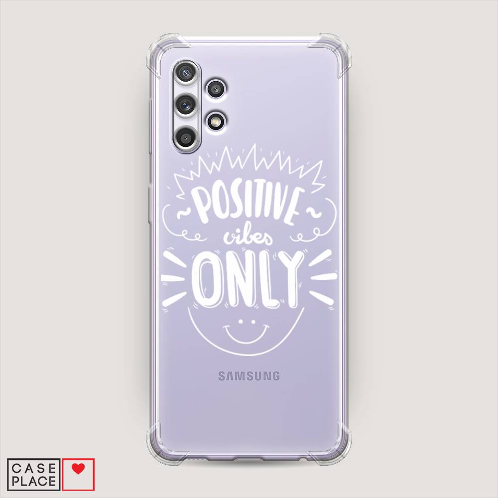 фото Противоударный силиконовый чехол "positive vibes only графика" на samsung galaxy a32 awog